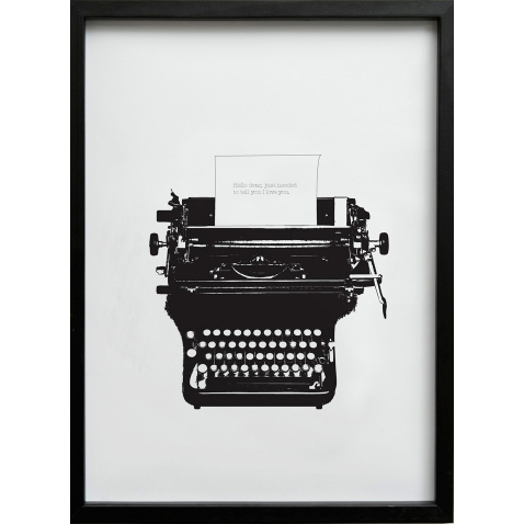 Typed Love Print