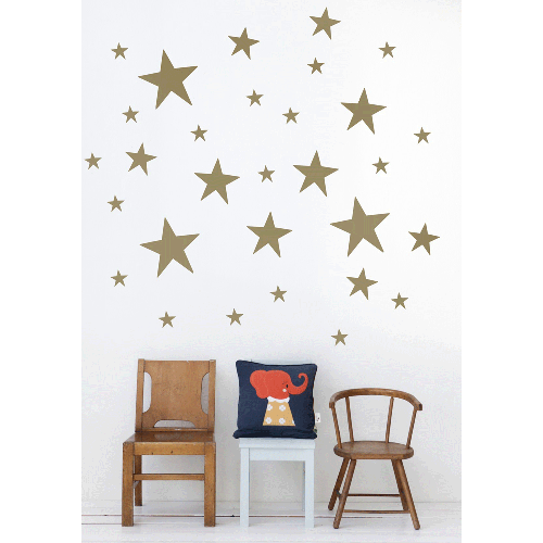 Gold Stars wall stickers