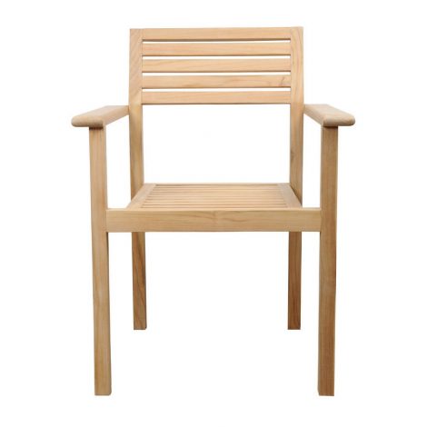Corsica Teak Stacking Armchair by John Jenkins