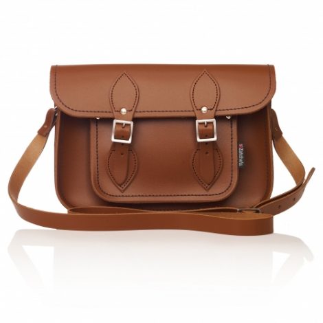 Zatchels Chestnut Leather Satchel Bag - Chestnut