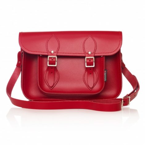 Zatchels Red Leather Satchel Bag - Red