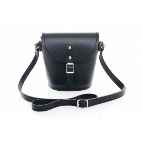 Zatchels Leather Barrel Bag - Black
